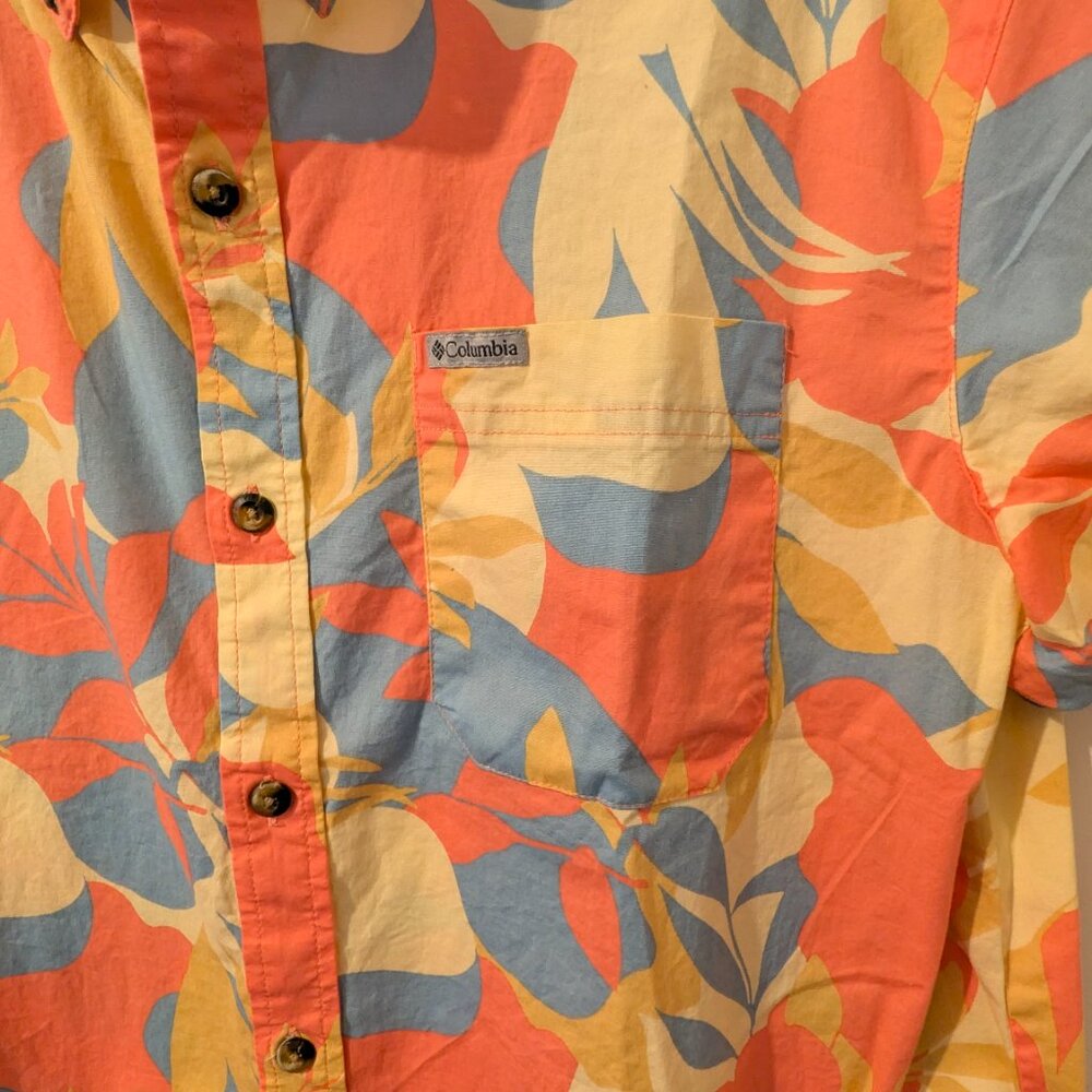Two Columbia tropical theme shirts, Men, Size M, Regular Fit. NEW. Cotton. - Picture 6 of 12